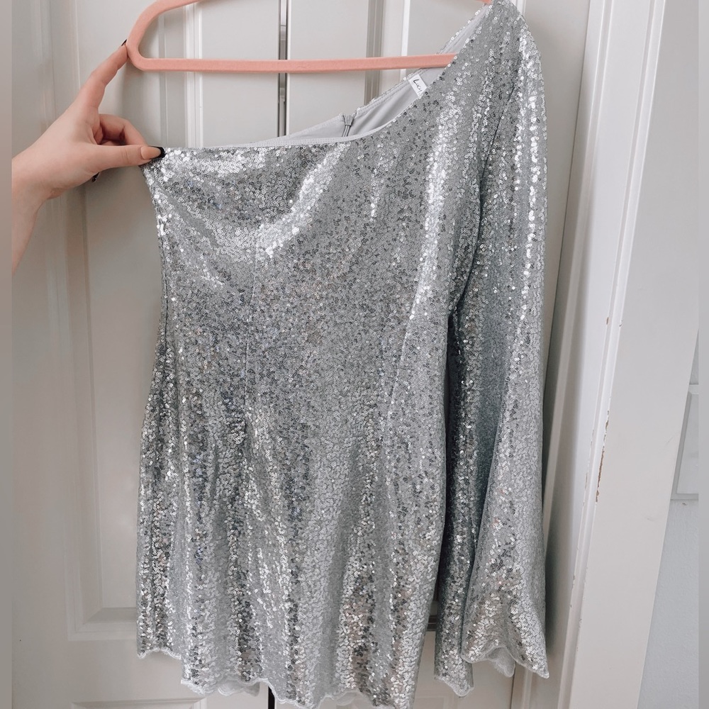 Lucy in the Sky One Shoulder Mini Party Dress